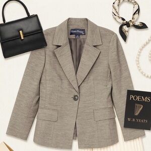 Evan Picone Chic Light Tan Blazer